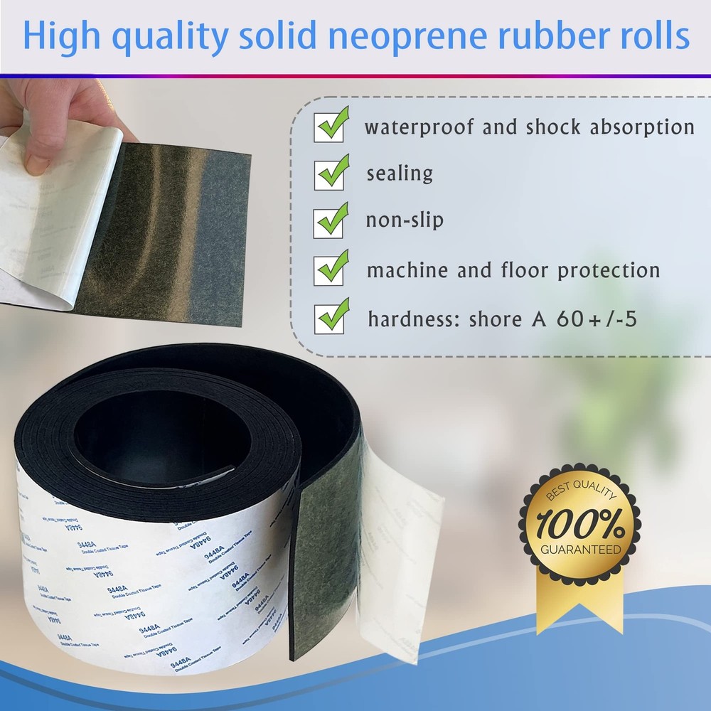 Neoprene Rubber Strip With Adhesive Solid Rolls Strips For Diy Gaskets Crafts