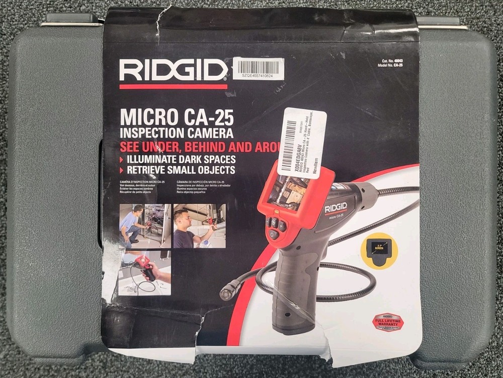 RIDGID Micro CA-25 Hand-Held Inspection Camera w/ 4' Cable 40043 Open Box