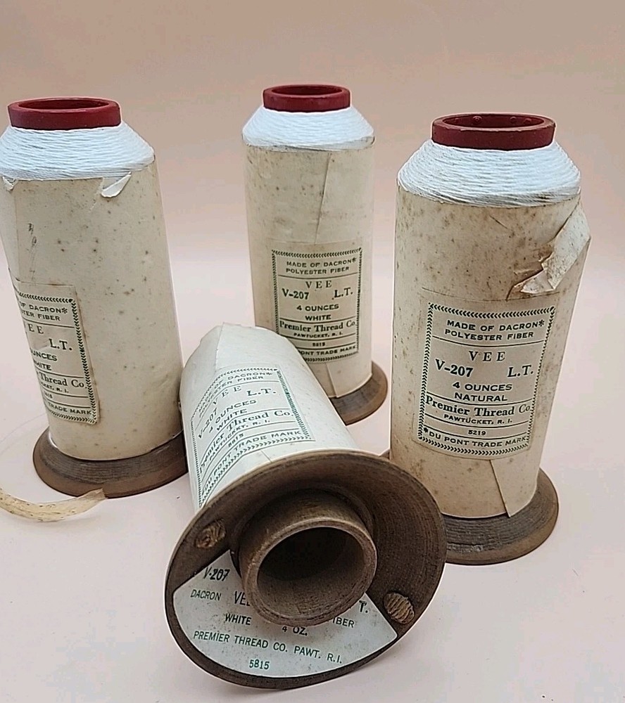 1 Spool - White 1/4lb Dacron Bowstring Material Long Bow String Made In USA NOS