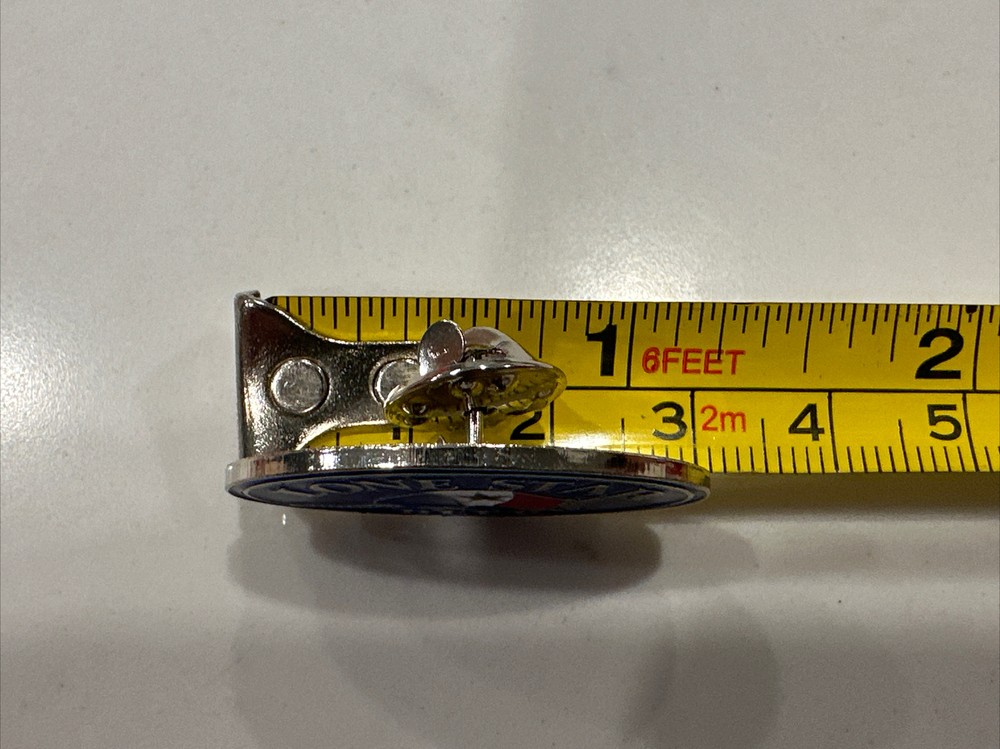 lone star beer armadillo hat pin texas embossed