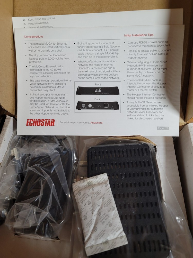 Dish Network Hopper Internet Connector HIC B - NEW