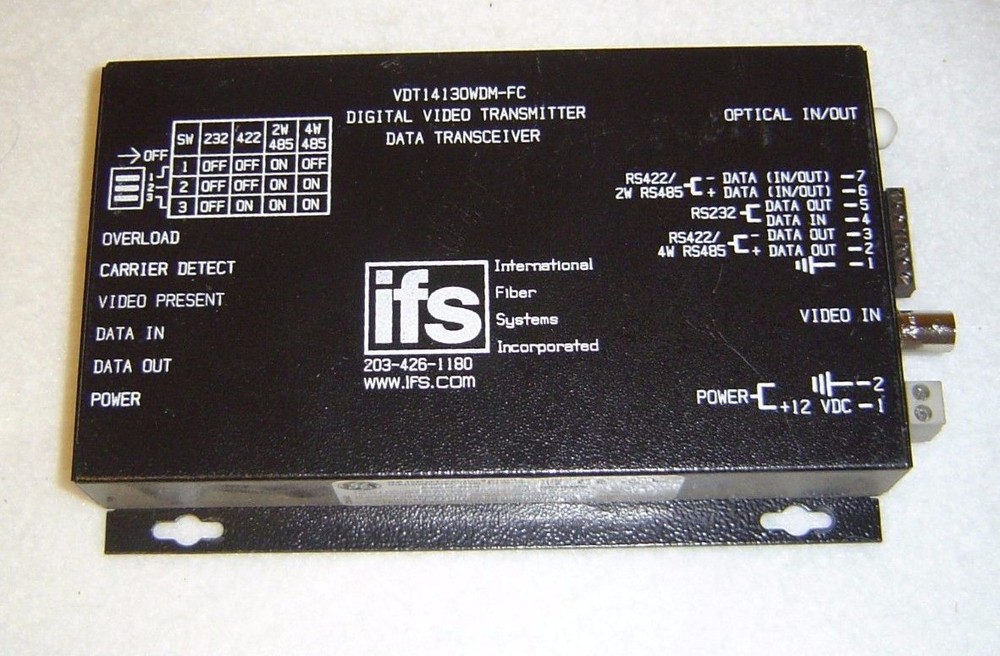 IFS VDT14130WDM-FC Digital Video Transmitter Data Transceiver