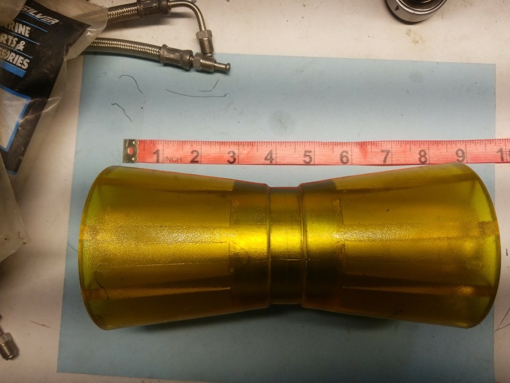 8" Yellow Keel Roller 800 Thermal Plastic Boat Trailer Keel Roller