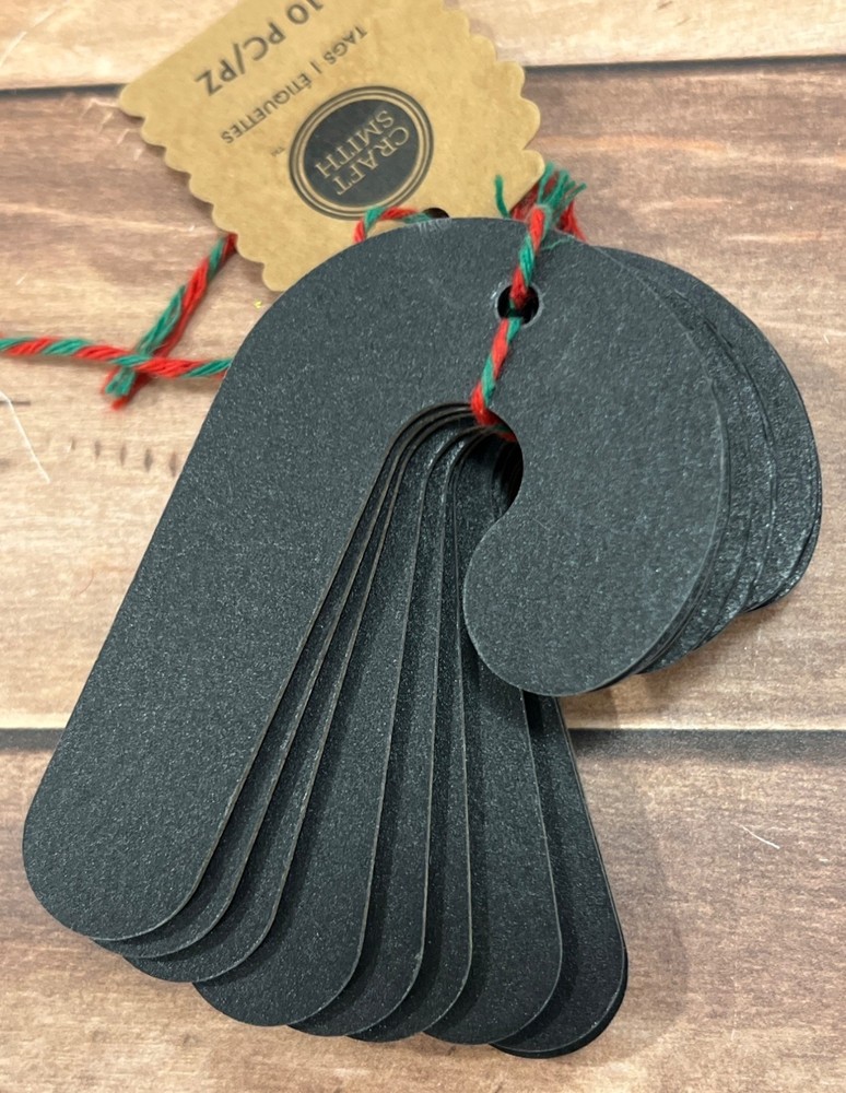Black Craft Smith Candy Cane Tags 10 Pack MSEQ170