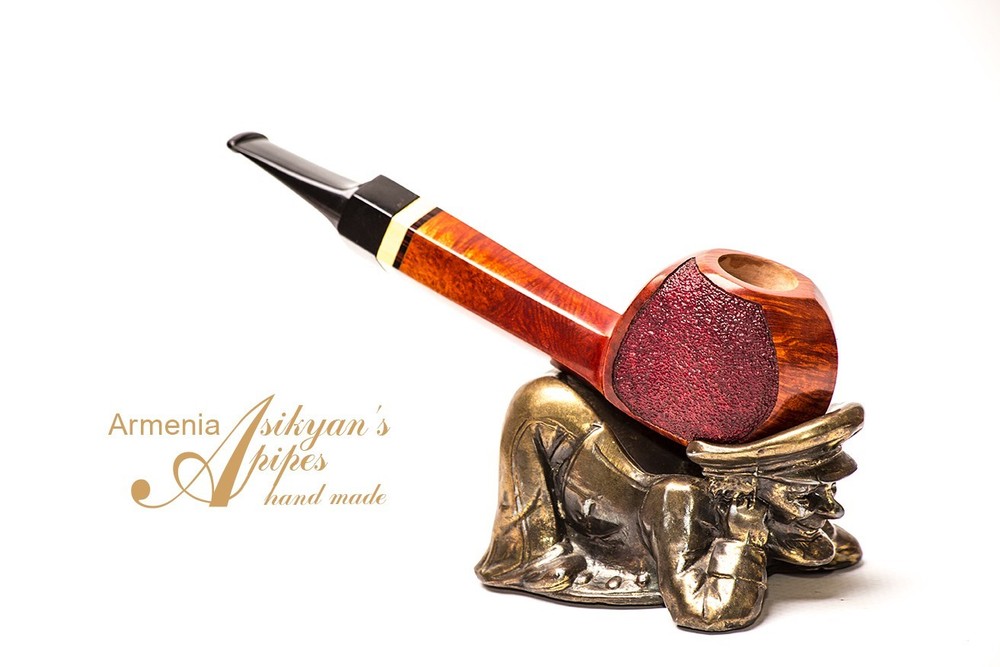 Asikyan Pipe #480/25 Blowfish Rusticated/Smooth Hand Made