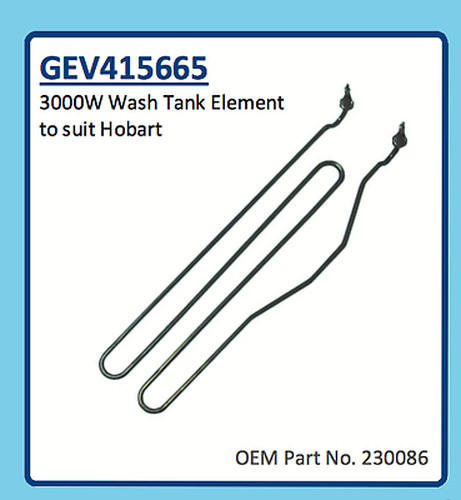HOBART WASH TANK ELEMENT 3000W GEV415665 230086