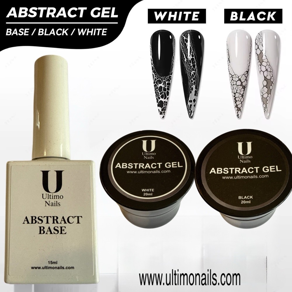 Abstract Base , White And Black Gel Último 15ml