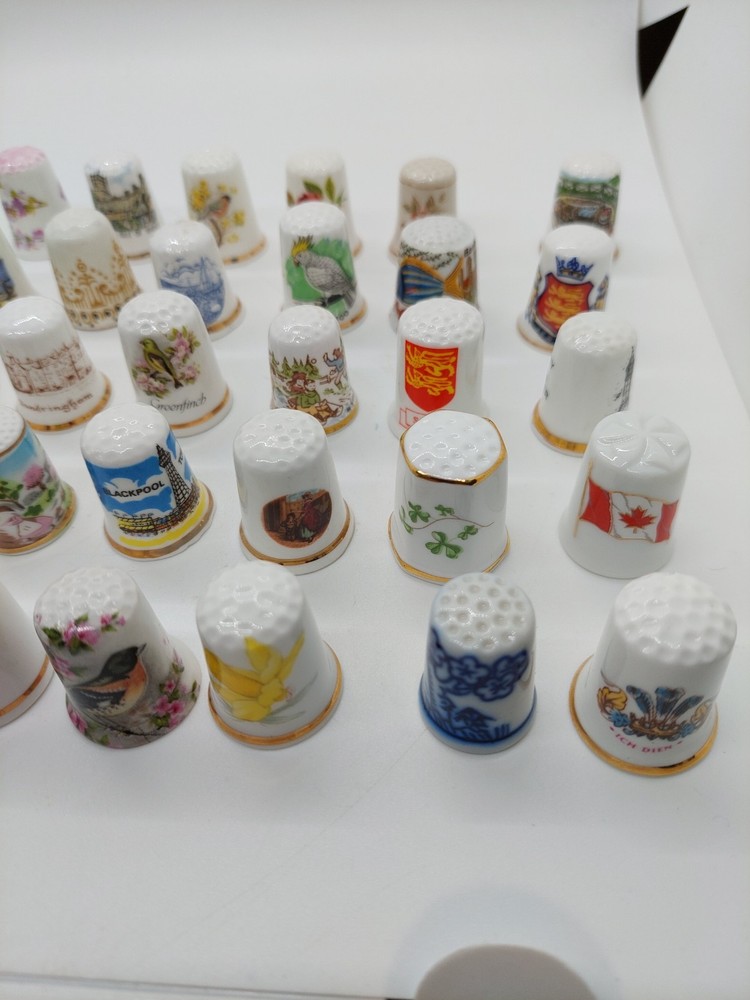 Massive bundle of 50 vintage thimbles
