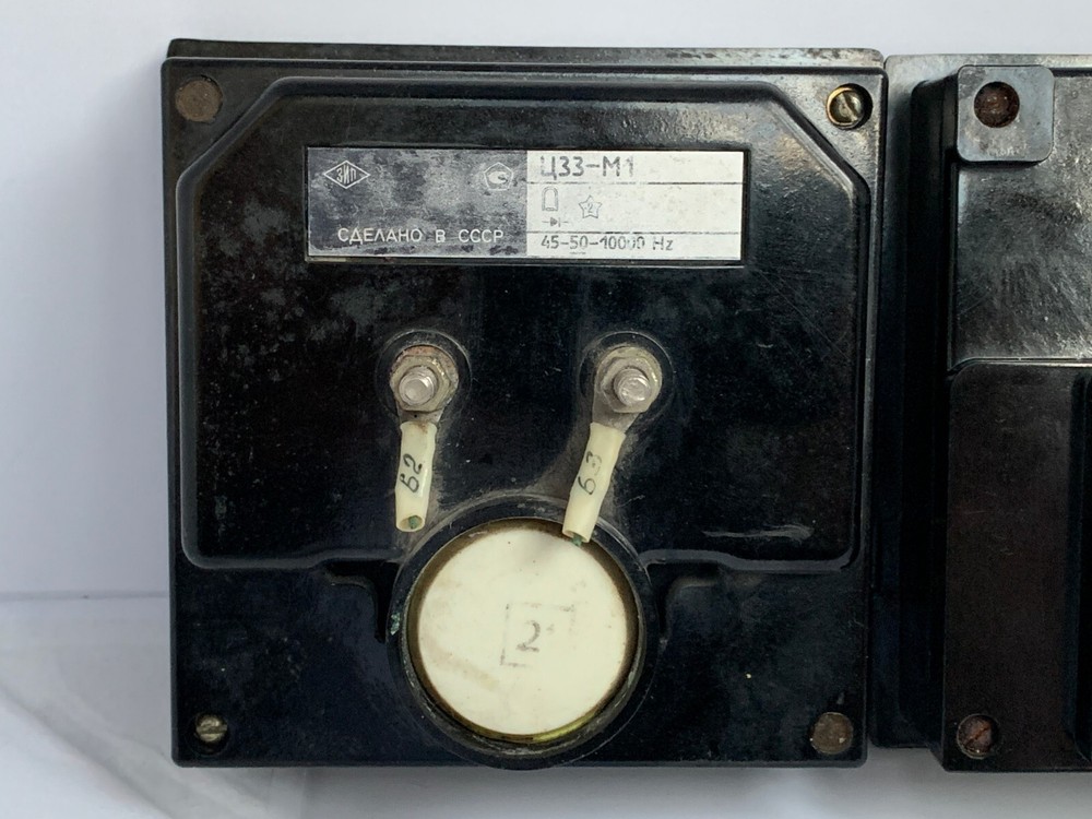 Vintage ammeter Soviet Voltmeter Industrial design Bakelite case 2pcs