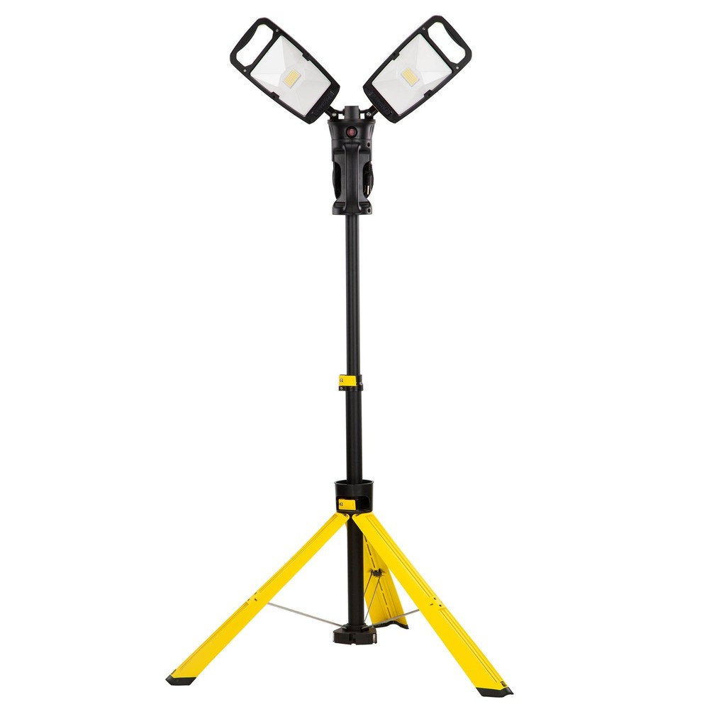 Work Light with Stand, 12000 Lumen Dual-Head LED Work Light with Telescoping ...