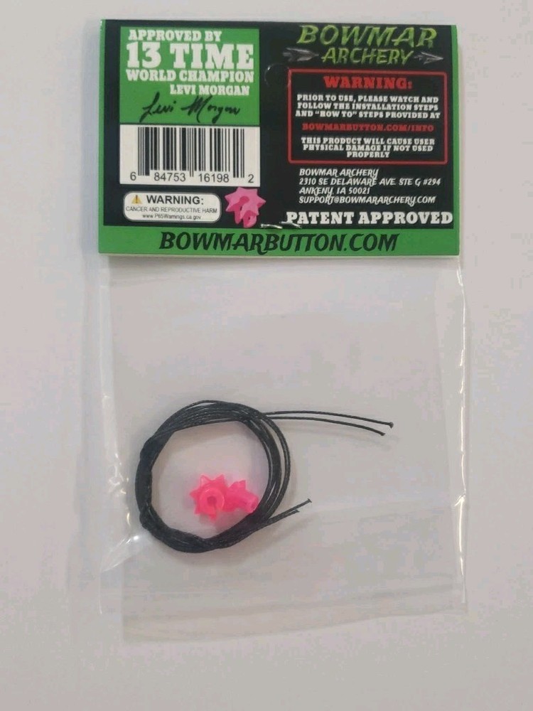 Bowmar Archery Nose Button 2 Piece Pink
