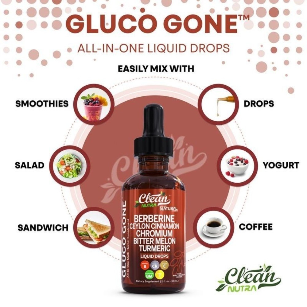 Clean Nutra Berberine & Ceylon Cinnamon Liquid Drops, Fast Absorption Supplement