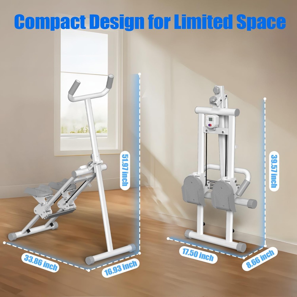 Stair Stepper for Home, 3 Adjustable Resistance, Stepper with Handlebar Folda...