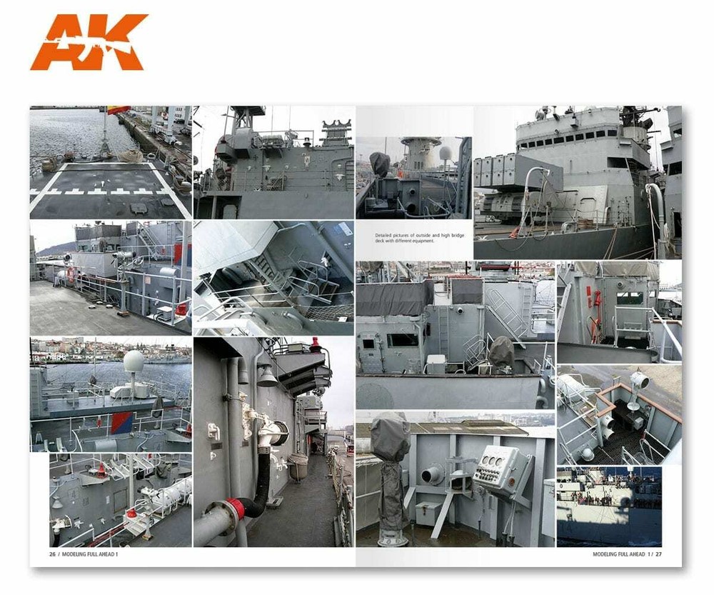 AK Interactive MODELLING FULL AHEAD 1 - KNOX & BALEARES CLASS - AK098