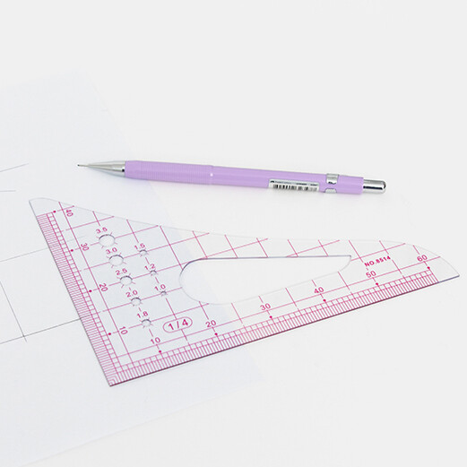 1/4 Scale Ruler Craft DIY Sewing Tools Acrylic Ruler Triangle Ruler Patchwork