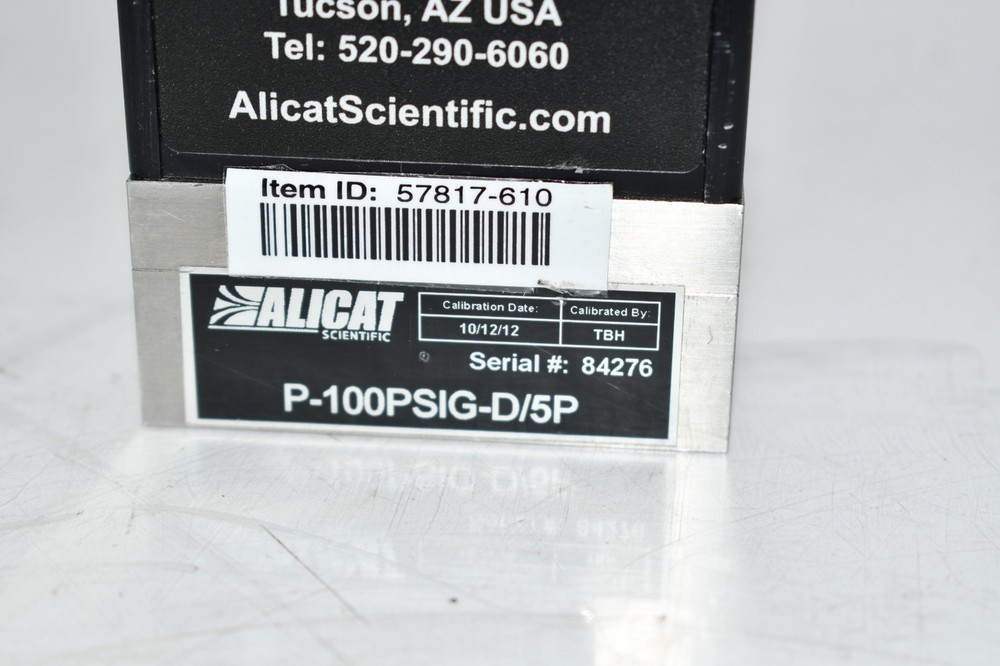 Alicat Scientific P-100PSIG-D/5P Pressure Controller Digital Mass Flow Controlle