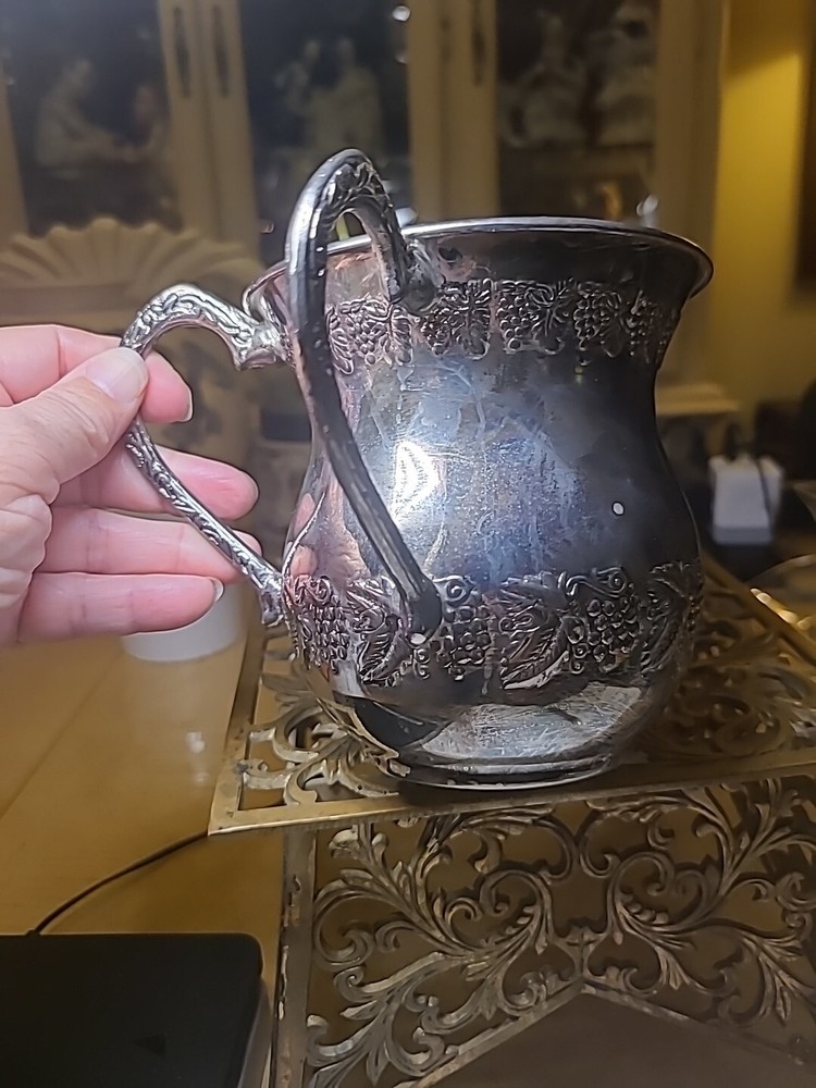 Two Handle Vintage Netillat Yadayim Silverplate Wash Cup