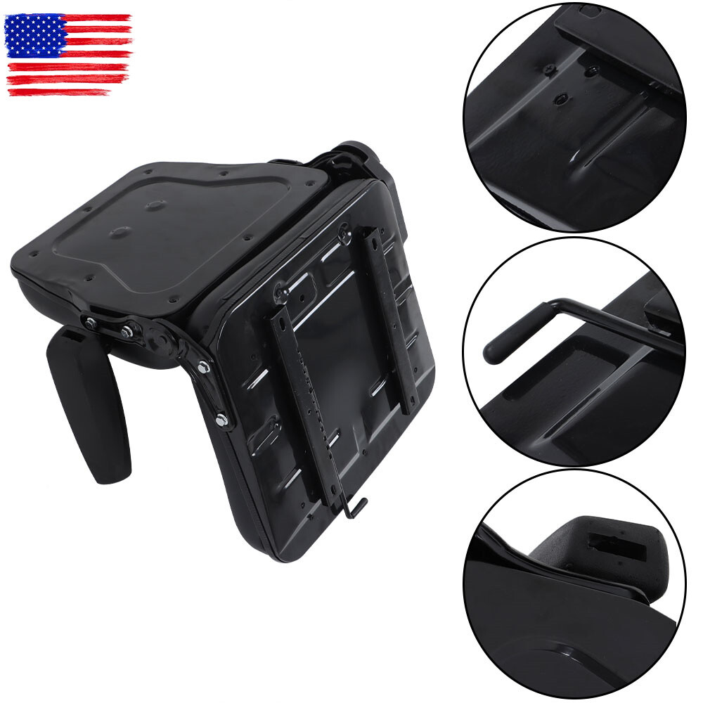 Universal Fold Down Forklift Seat W/ Adjustable Angle Back and Slide Armrest