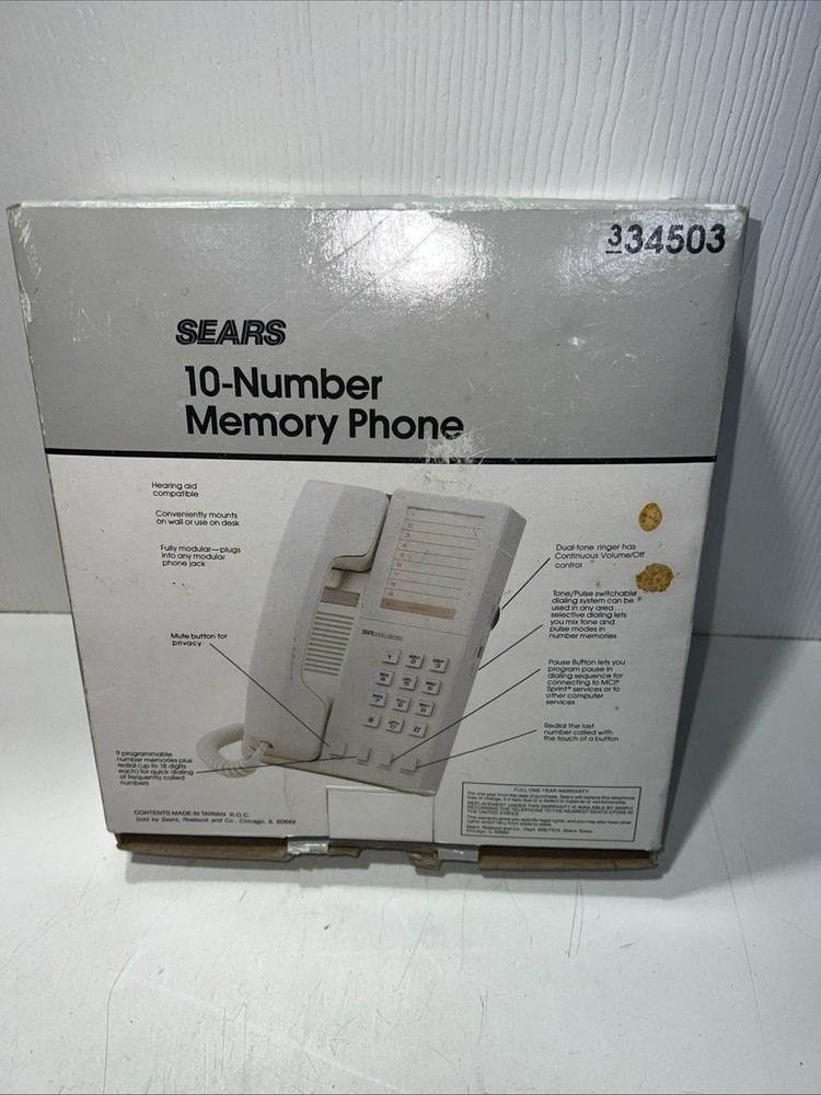 Sears︱10-Number Memory Phone︱NEW IN BOX︱34503