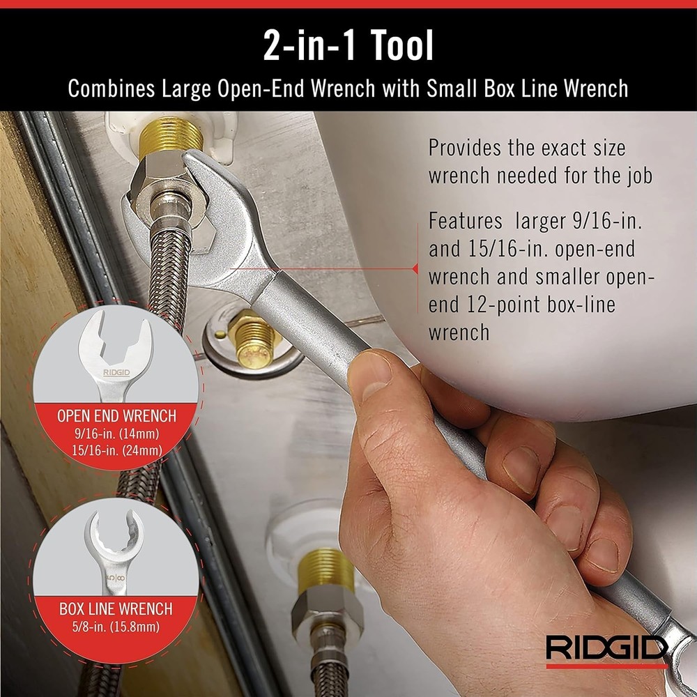 Versatile Angle Stop & Straight Stop Wrench