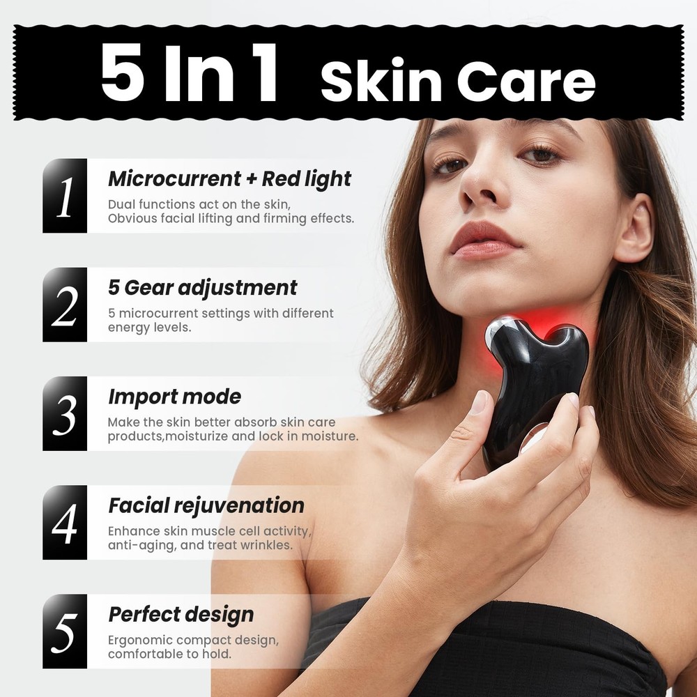 Microcurrent Facial Device,Latest Red Light Technology,Enhances The Ability t...