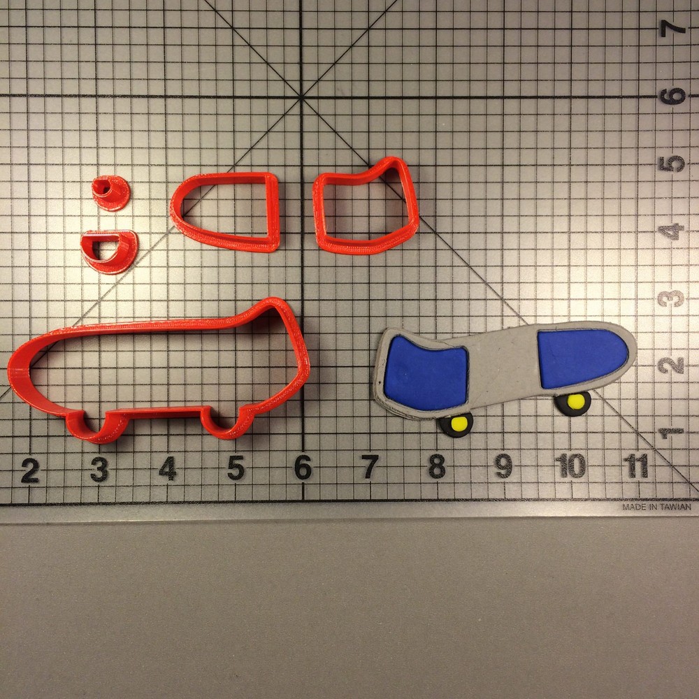 Skateboard 101 Cookie Cutter Set