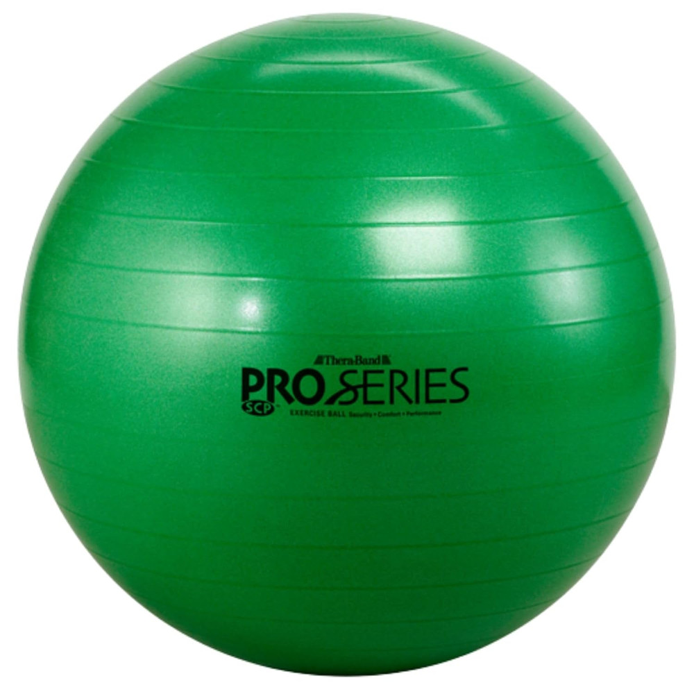 26" Green Exercise Ball for 5'7"–6'1" Users, Anti-Burst Stability Trainer