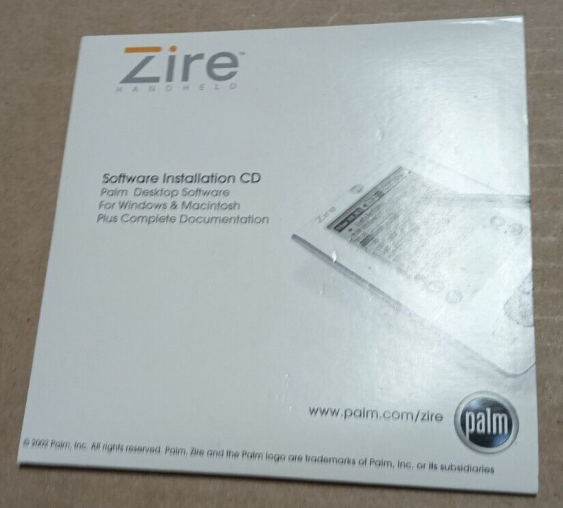 Palm Zire Installation CD For Windows & Mac, Palm Desktop Software