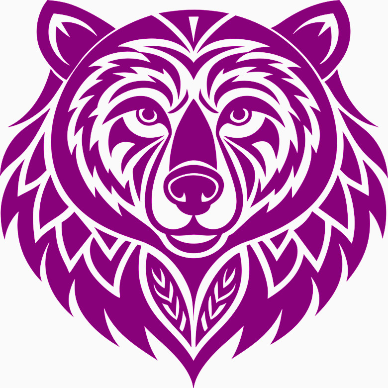 30 Custom Violet Spirit Bear Personalized Address Labels