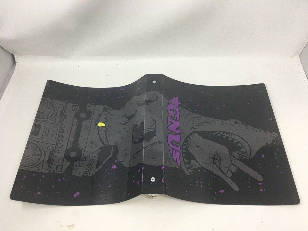 Gnu 3-ring binder, Danny Kass snowboard graphic, top sheet material