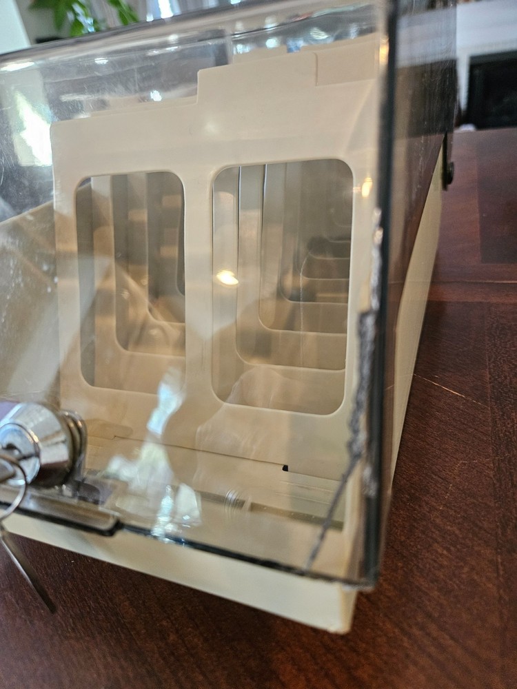 Noris Data Floppy Disk Organizer with Lock & Key Smoke Cover