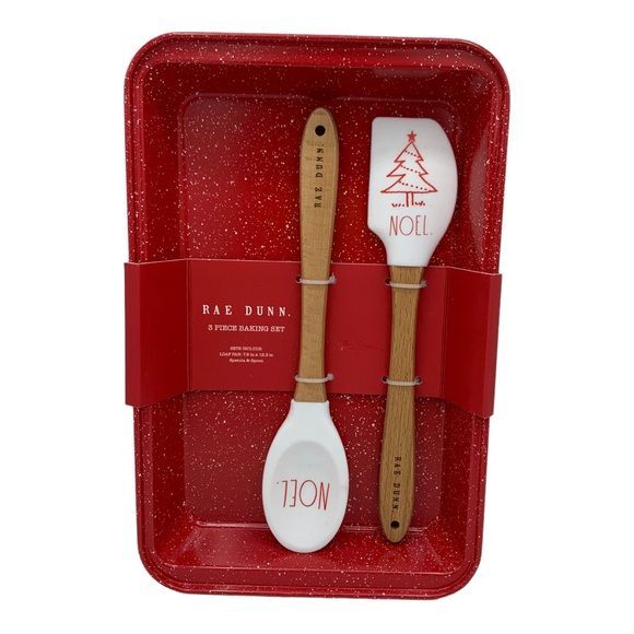 NWT Rae Dunn 3 Piece Baking Set Holiday Christmas