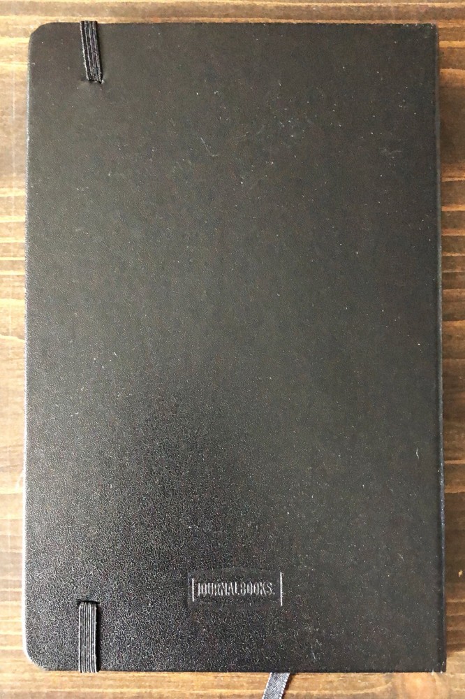 Black Extreme Networks Embossed Lined Journal with Elastic Band