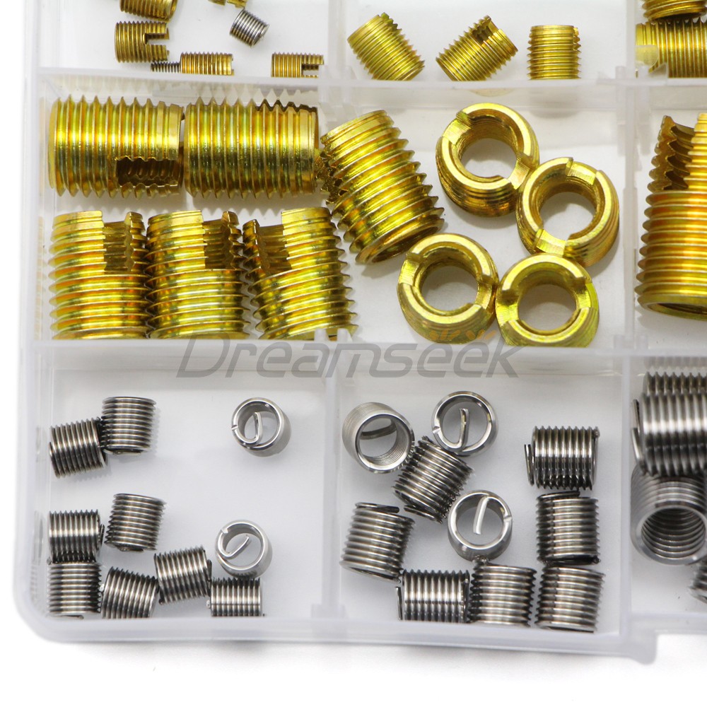 116pcs Helicoil Thread Insert Self Tapping Threaded Inserts Kit Stainless Steel
