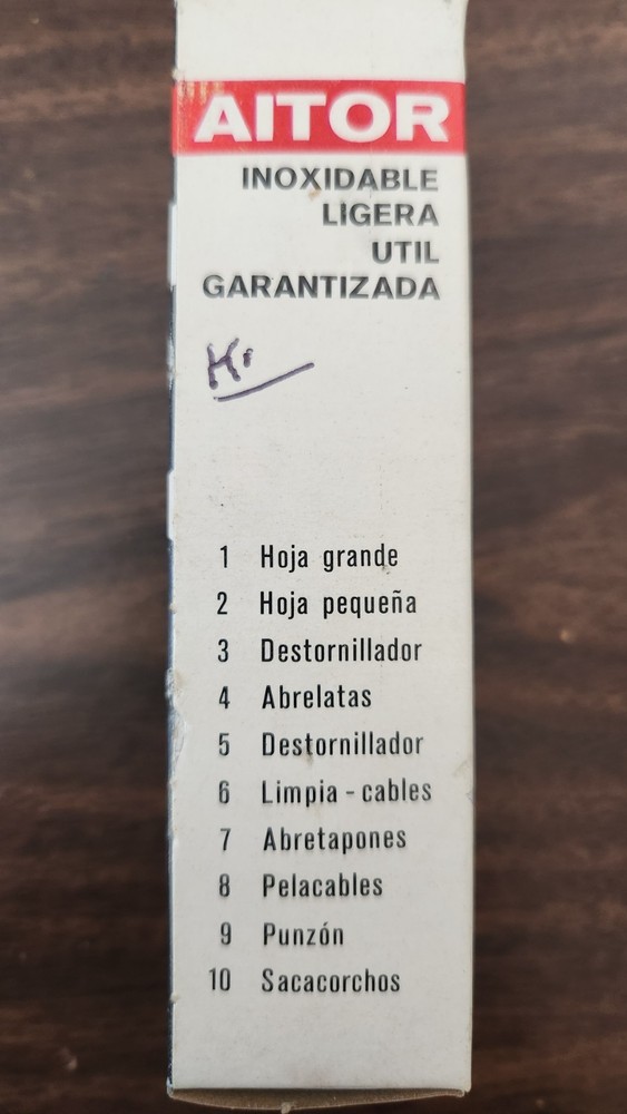 Aitor #16592 6 Blade 10 Function Multi Knife New Old Stock