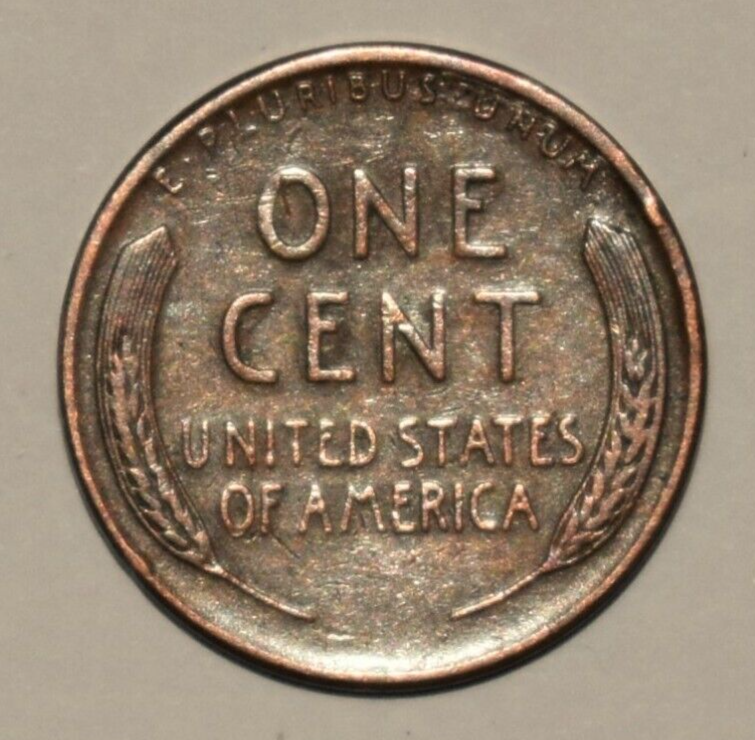 1957 D Penny Multi Error Filled 5 Weak D + Double Die Missing Letter Missing L