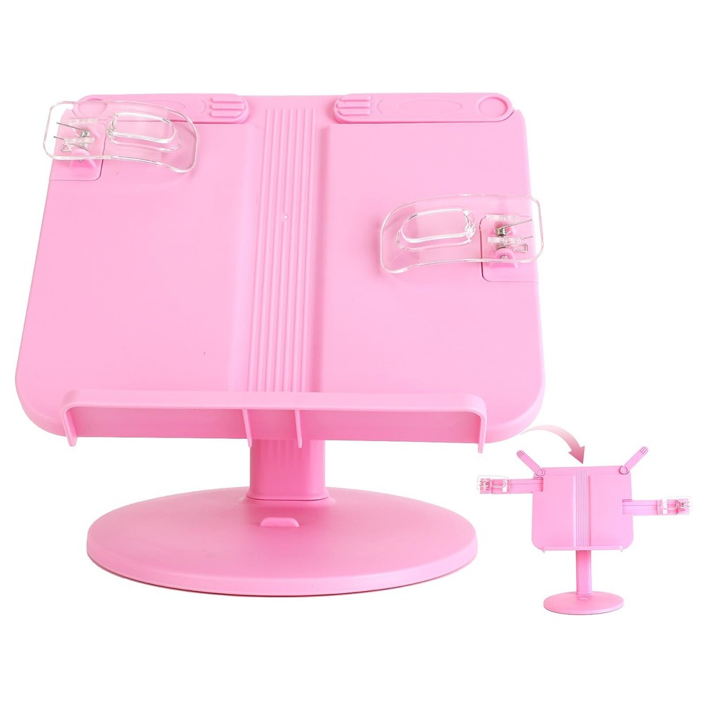 Kids Book Stand Adjustable Reading Holder with Thick Plastic Base Foldable Re...