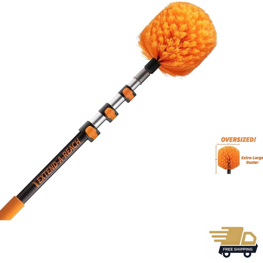 Ultimate Lightweight Cobweb Cleaner with 20 Ft Extendable  for Safe Dusting