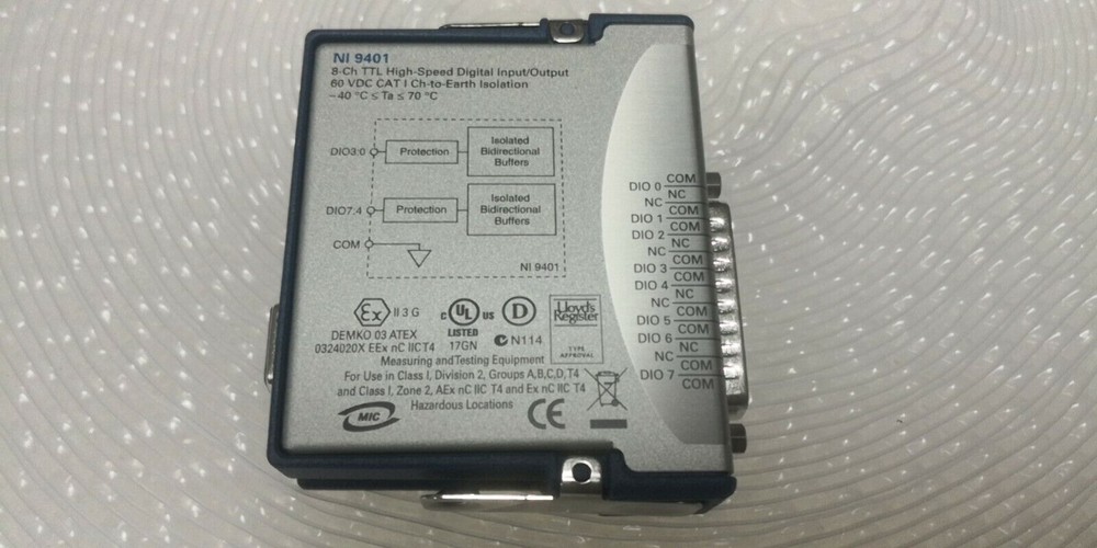 National Instruments NI 9401 cDAQ Digital Input / Output Module used