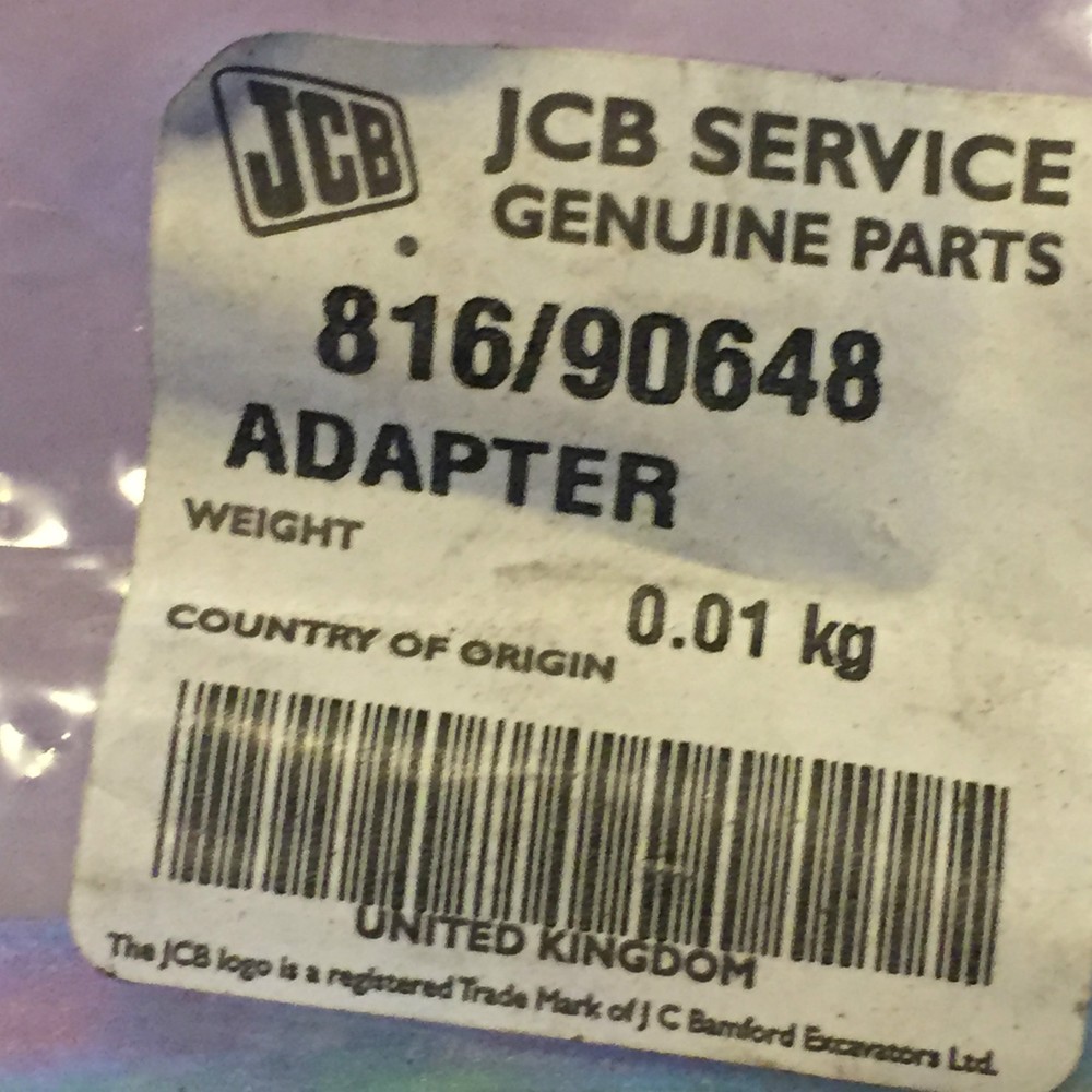 JCB Genuine Adapter 816/90648