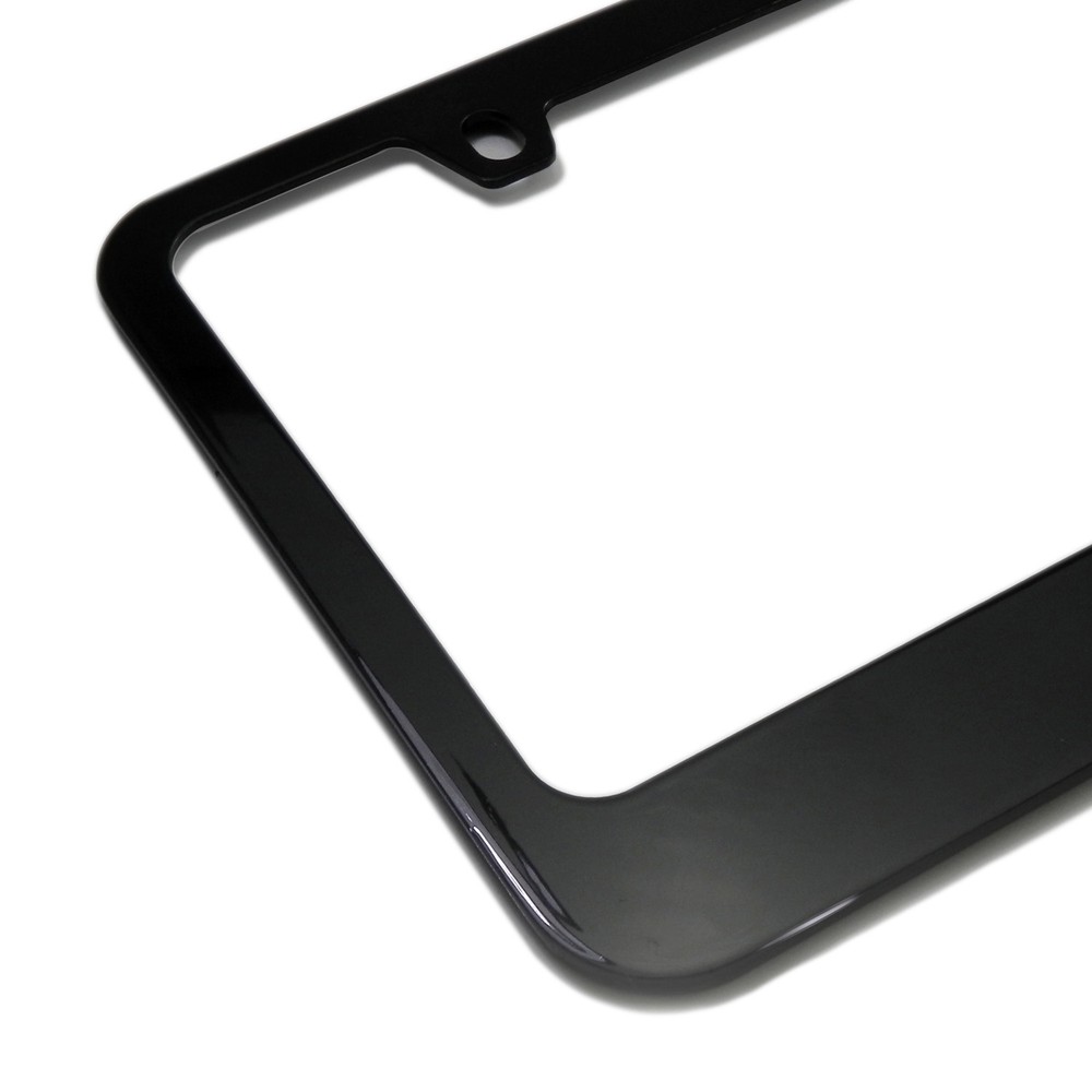 Ford Mustang Side Stripe Black Metal License Plate Frame