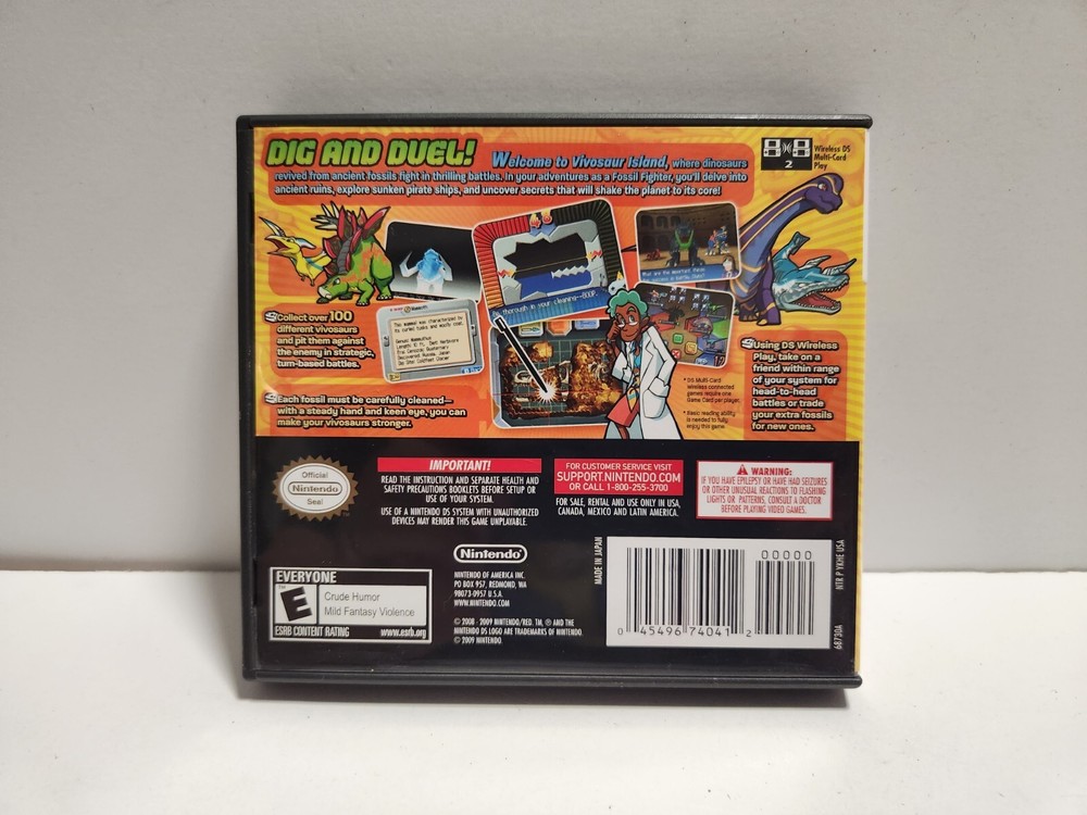 Fossil Fighters (Nintendo DS) Original Case & Manual Only