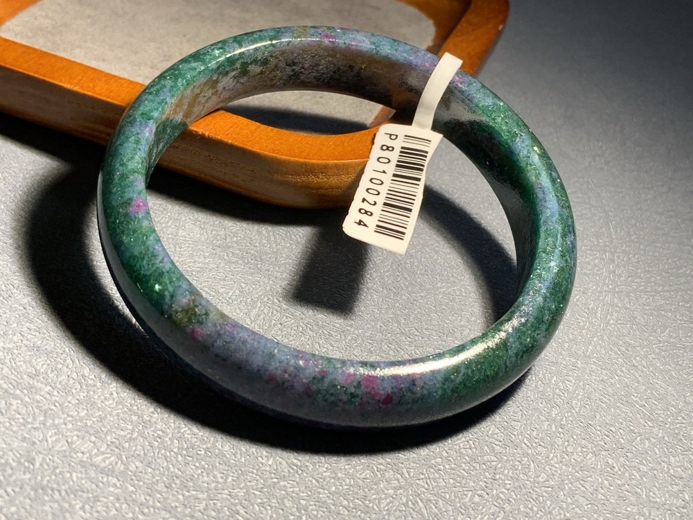 58.5mm Natural High Grade Ruby Zoisite Bangle/Crystal Gem Bangle