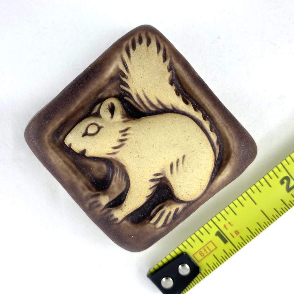 Squirrel 2x2” Ceramic Art Tile by Gretchen Kramp