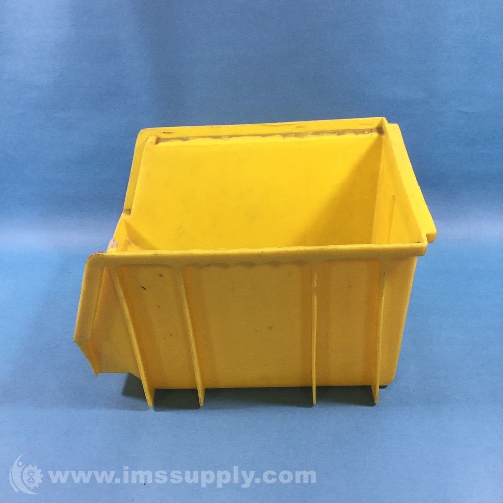 Integrated Plastics 550126 yellow Plastic Stacking Storage Bin USIP