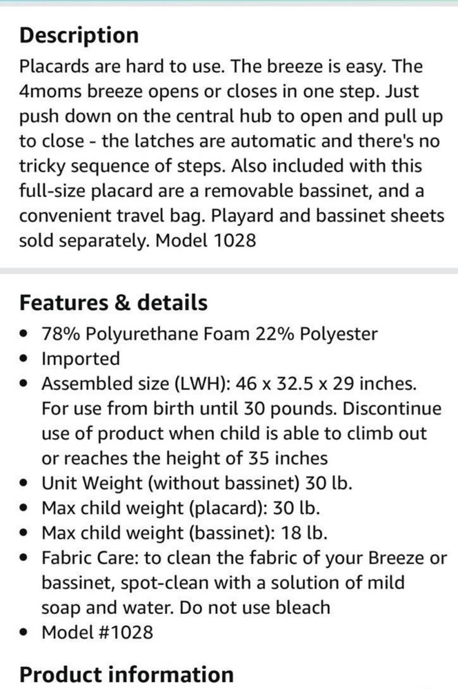 4moms breeze play yard bundle with bassinet and sheet