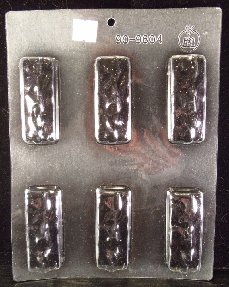 3 Plastic Chocolate Bar Candy Molds ILA, CK