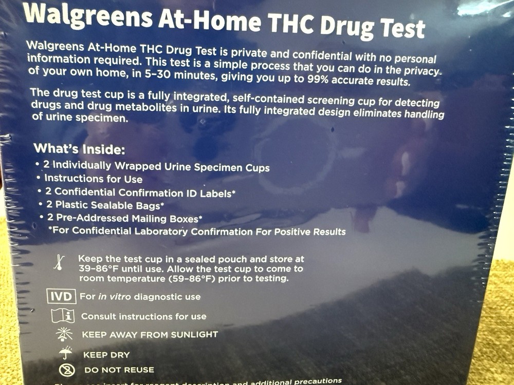 2 PACK! At Home THC Test Kit exp 4/30/27 Walgreens