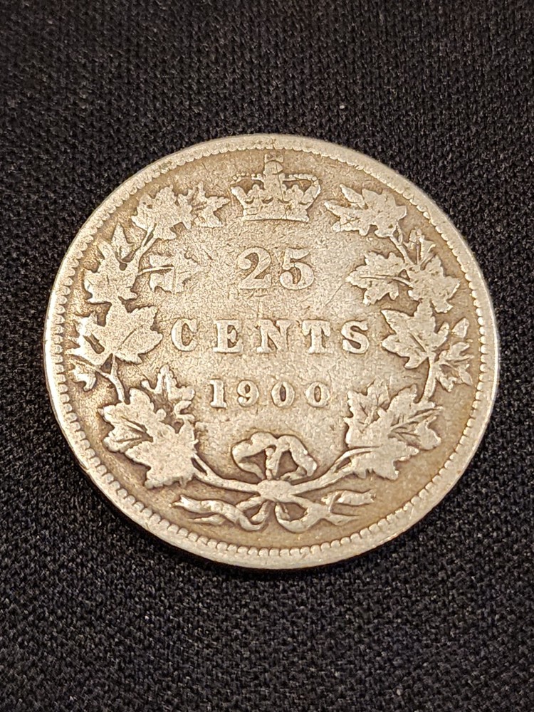 1900 Canada 25 Cents Silver Coin
