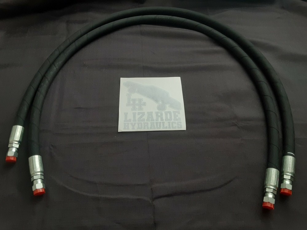 Lowrider Hydraulics, #6 black 4ft hoses *2 pcs